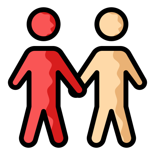 Touch, holding hands, people, person, walking icon